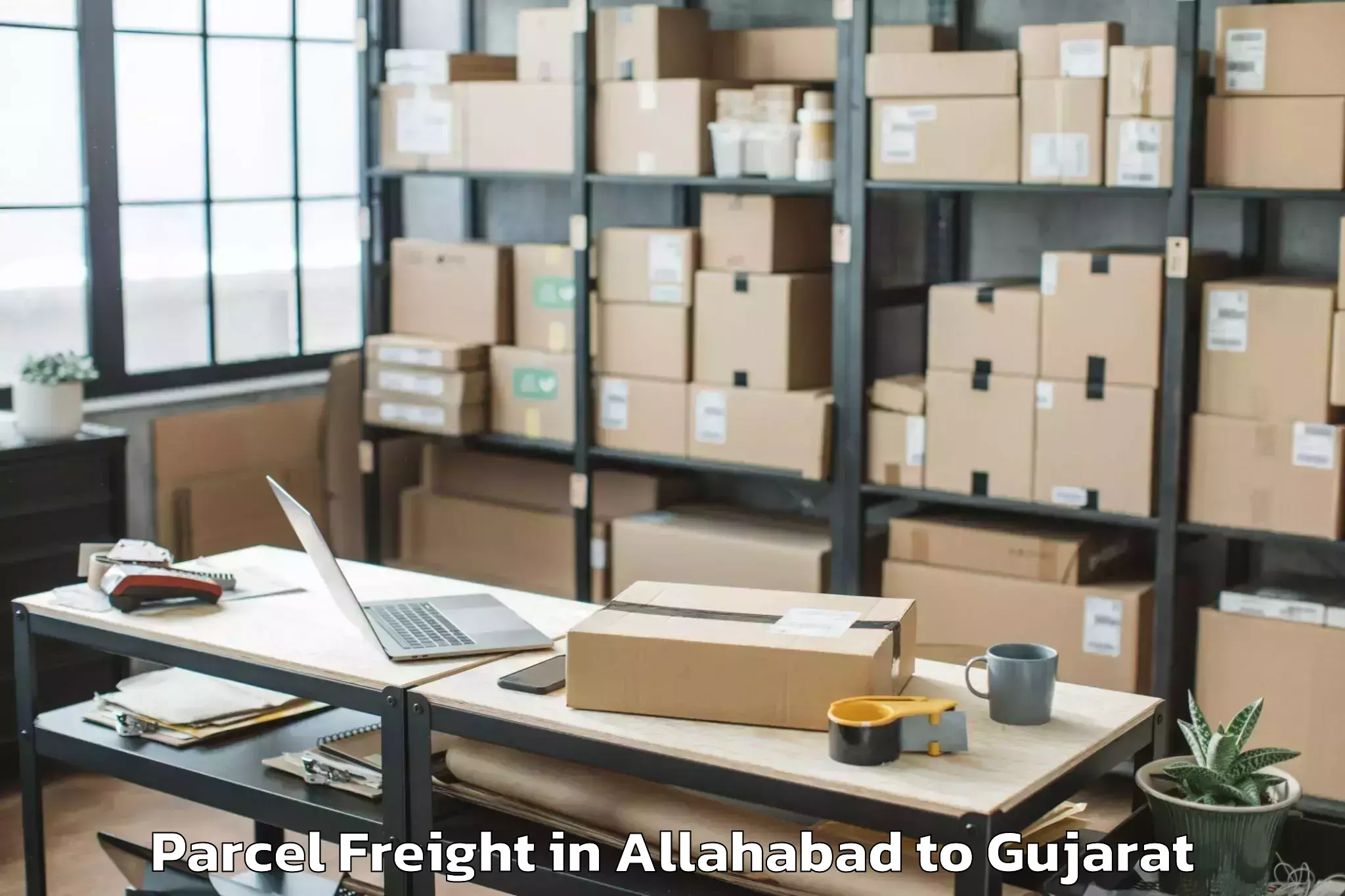 Discover Allahabad to Una Gir Somnath Parcel Freight